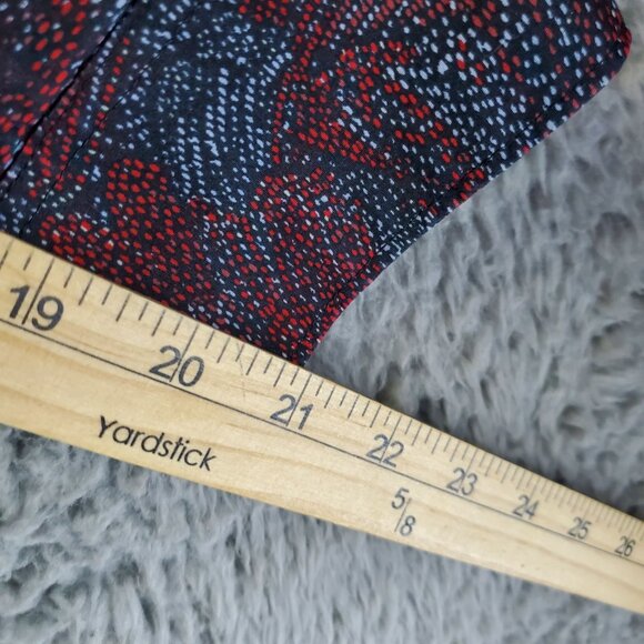 Perry Ellis Shirt Mens 2XLT Red & Black Print Long Sleeve Button-Up Stretch - Picture 6 of 9